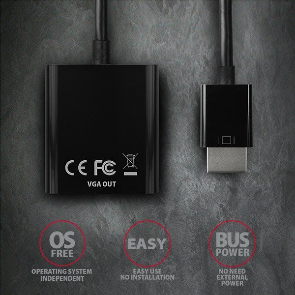 AXAGON RVH-VGN Adapter HDMI -&gt; VGA FULLHD 1920*1200
