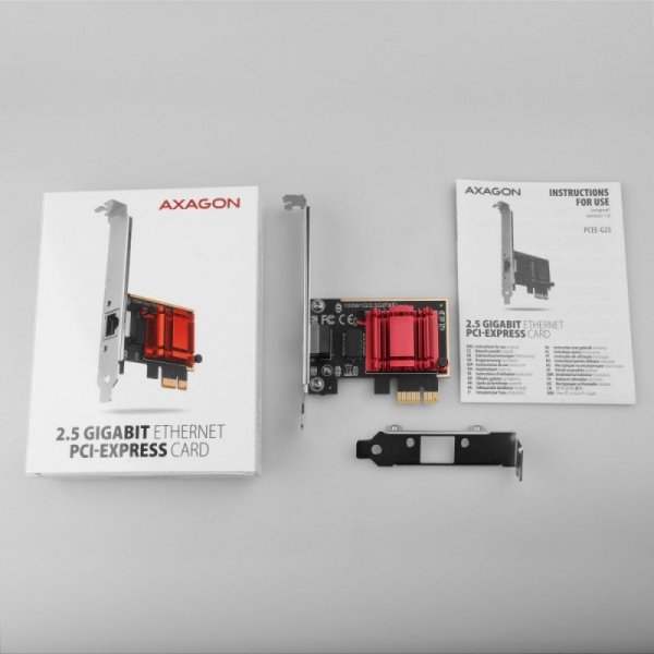 AXAGON PCEE-G25 Karta sieciowa PCIe 1 x 2.5 Gigabit Ethernet port  RJ-45 Realtek, PXE, SP & LP
