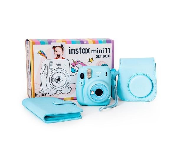 Fujifilm Zestaw Instax mini 11 (aparat, album, pokrowiec) niebieski