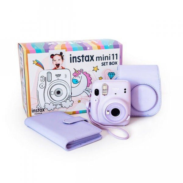 Fujifilm Zestaw Instax mini 11 (aparat, album, pokrowiec) fioletowy
