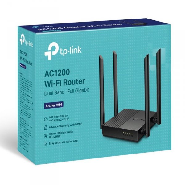 TP-LINK Router Archer A64 AC1200 1WAN 4LAN