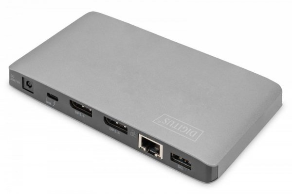 Digitus Stacja dokująca USB-C 11-portów z Thunderbolt 3, 8K 30Hz, PD 3.0, RJ45, aluminiowa