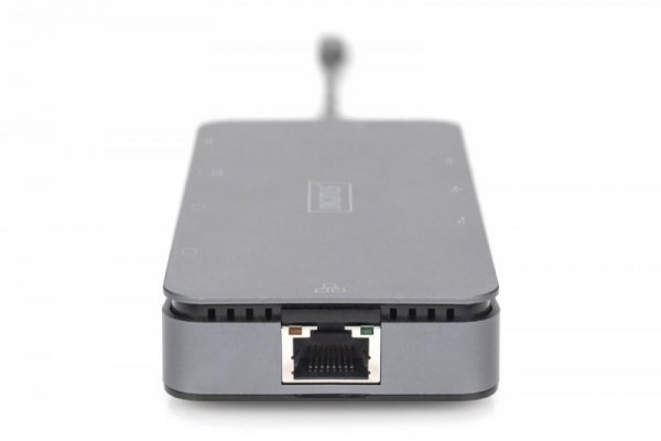 Digitus Stacja dokująca USB-C, 11-portów, z możliwością instalacji M.2 SSD, 4K 30Hz, PD 3.0, RJ45