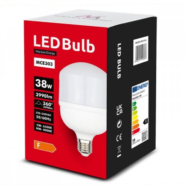Maclean Żarówka LED E27 38W MCE303CW