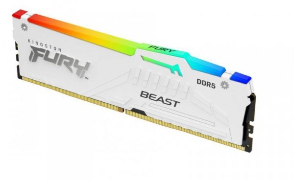 Kingston Pamięć DDR5 Fury Beast RGB 32GB(1*32GB)/5600 CL40 biała