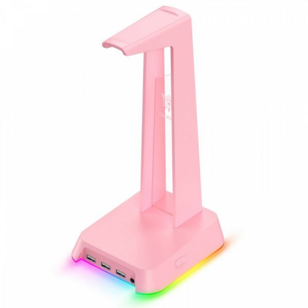 Onikuma Stojak na słuchawki z podświetleniem RGB ST2 różowy