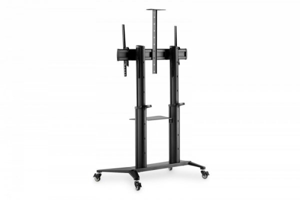 Digitus Stojak mobilny pojedynczy z półką i uchwytem na kamerę, 1xLCD max. 120&quot; max. 140kg, VESA max. 1000x600