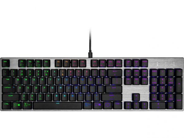 Cooler Master Klawiatura SK652 podświetlenie RGB Low profile switch blue