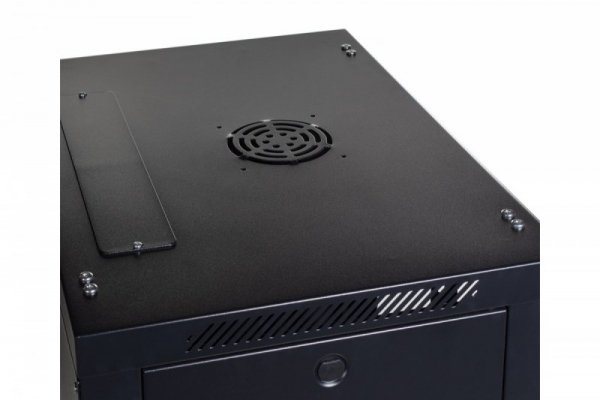 Digitus Szafa sieciowa wisząca 19 cali 9U rack 600x600, drzwi szyba, niedzielona, niezłożona, Czarna