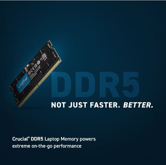 Crucial Pamięć do notebooka DDR5 SODIMM  32GB(2*16) /5600 CL46 (16Gbit)
