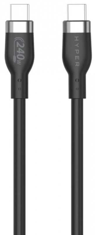 HyperDrive Hyper Juice 240W Silicone USB-C to USB-C Cable 1m - Black