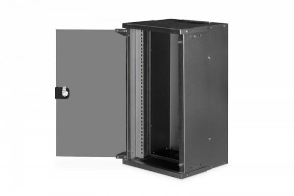 Digitus Szafa sieciowa wisząca 10 cali 12U, SOHO PRO 595 x 315 x 300 mm, nośność 60kg, drzwi szyba, niezłożona, Czarna