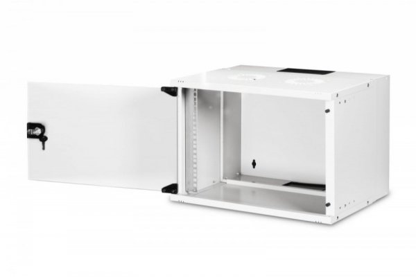 Digitus Szafa sieciowa wisząca 19" 7U, SOHO PRO 370 x 540 x 400 mm, nośność 60kg, drzwi szyba, niezłożona Szara