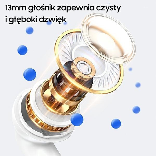 USAMS Słuchawki Bluetooth TWS 5.2 NX10 Series Dual microfon białe