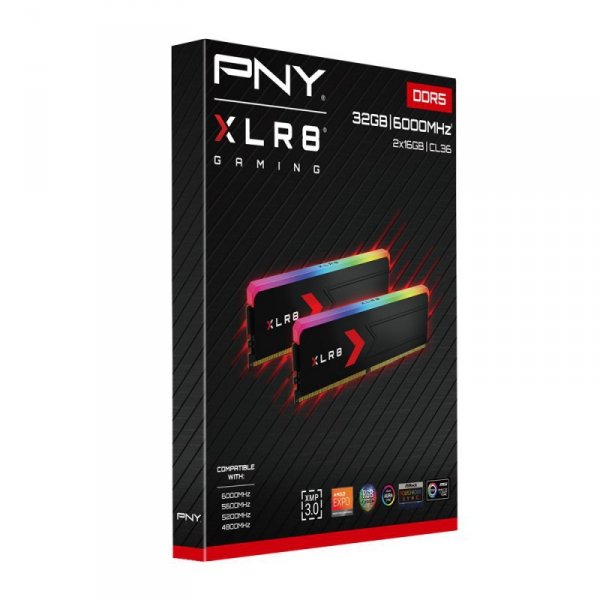 PNY Pamięć DDR5 32GB 6000 C36 2x16 MD32GK2D5600036XRGB