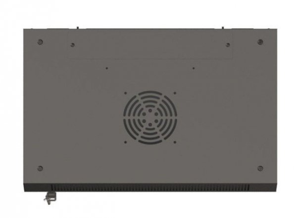 Lanberg Szafa instalacyjna rack wisząca 19" 6U 540x350 czarna drzwi  przeszklone ( flat pack)