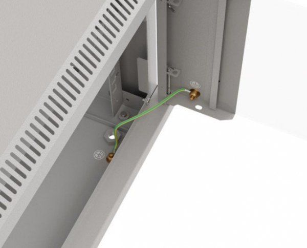 Lanberg Szafa instalacyjna rack wisząca 19" 9U 540x350 szara drzwi przeszklone ( flat pack)