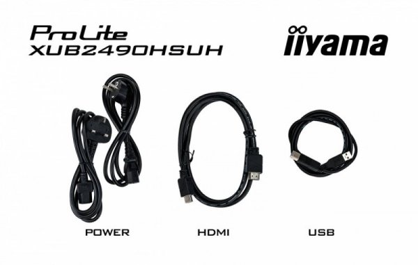 IIYAMA Monitor 24 cale XUB2490HSUH-B2 IPS,FHD,CAM,MIC,HDMI,DP