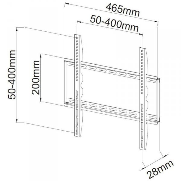 Techly Uchwyt ścienny do TV 23-55cali LED/LCD 45kg slim 28mm biały