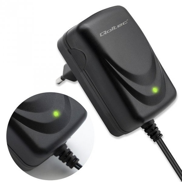 Qoltec Automatyczna ładowarka do akumulatora AGM GEL STD 6V | 1A |      Prostownik z sygnalizatorem LED