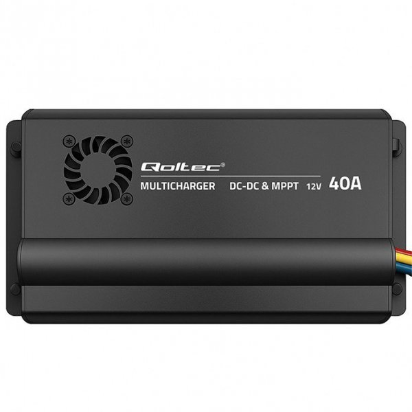 Qoltec Automatyczna Ładowarka DC-DC 12V z regulatorem MPPT | 40A |      LiFePO4 AGM GEL STD
