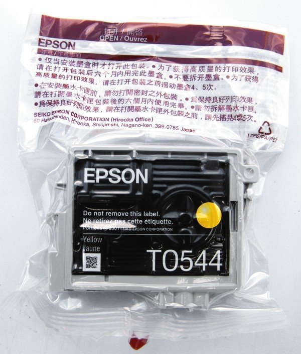 Tusz do Epson Stylus Photo R800/R1800 Yellow Ink Cartridge 400str. T0544