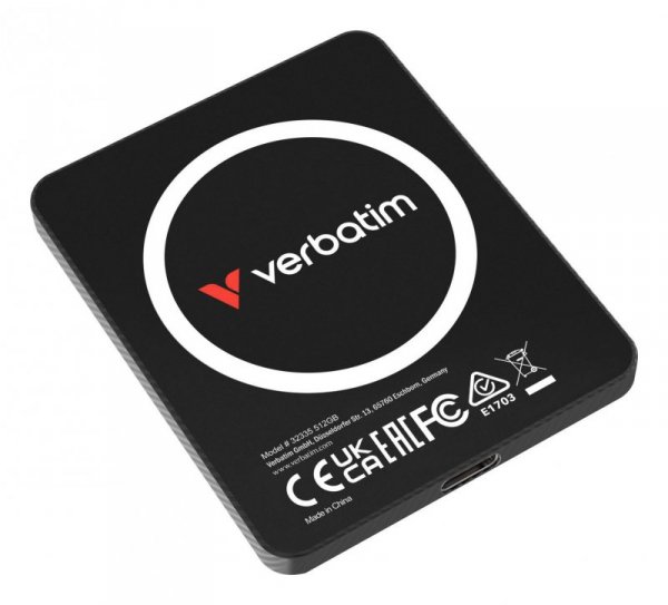 Verbatim SnapBack Ultra Slim SSD USB  3.2 Gen 2x2 512GB Black