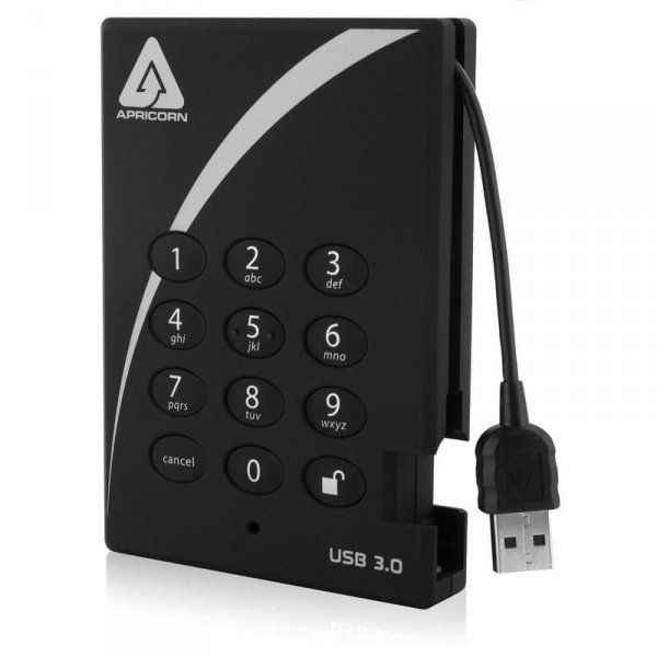 Apricorn 1TB AES-XTS PADLOCK SECURE **New Retail** USBEXT 3.0 256BIT ENCRYPT