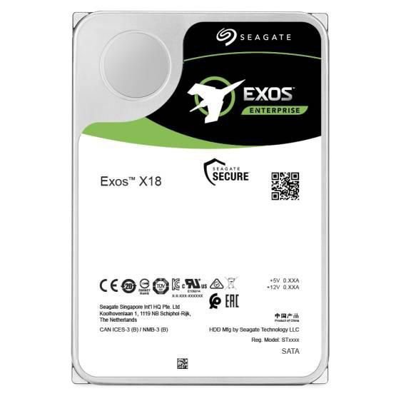 Seagate Exos X18 14TB HDD SATA  7200RPM 256MB cache 512e/4Kn  BLK