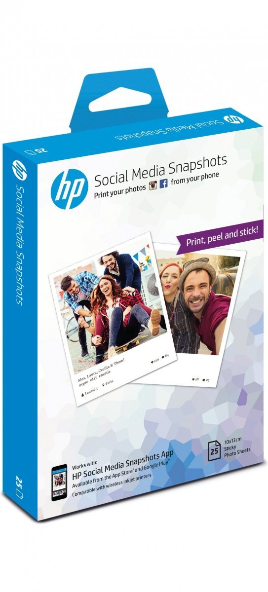 HP Social Media Snapshots, 25 sheets, 10x13cm W260A