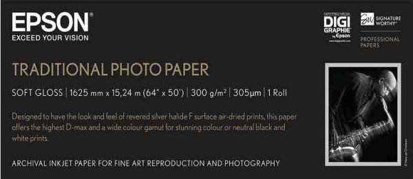 Epson Papier fotograficzny Traditional Photo Paper, 64&quot;x 15m 300g/m2 C13S045107