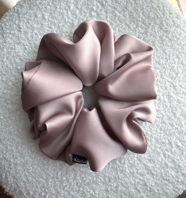 Scrunchie Gumka do włosów CAPPUCINO rozmiar maxi