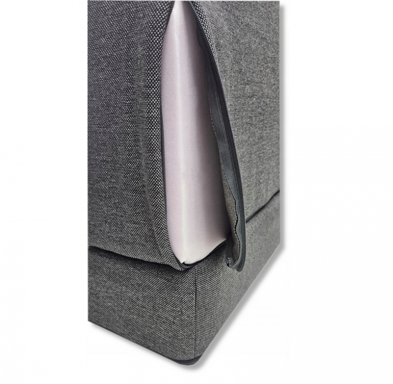 Zestaw poduch ogrodowych z oparciem Palety Narożnik -3 szt. 120x80 + 40x120 jasny beż+ kwiaty