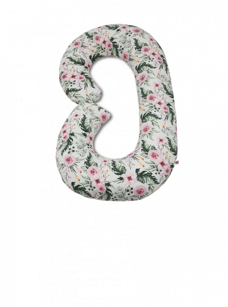 Poduszka ciążowa Typ C Rogal do karmienia i spania - KWIATY