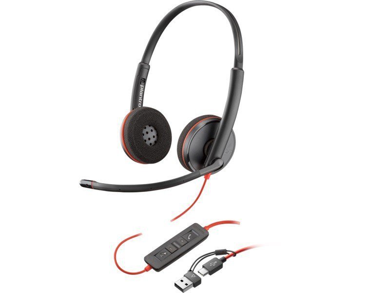 POLY Słuchawki Blackwire 3220 USB-A/C  8X2J9A6 Czarne
