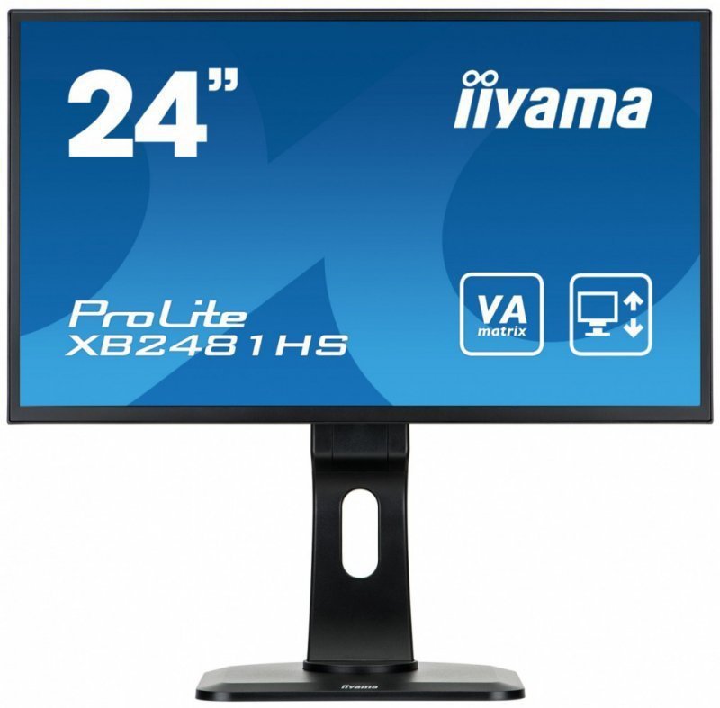 IIYAMA Monitor 24 XB2481HS-B1 SLIM AMVA+, HDMI, DVI, PIVOT, Głośniki