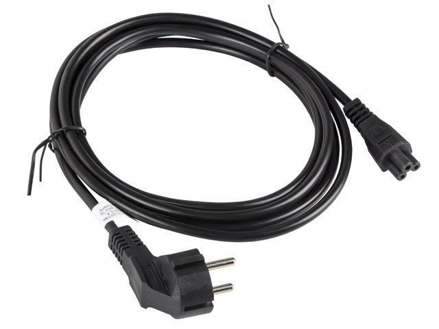 Lanberg Kabel zasilający Laptop (MIKI) IEC 7^7 - IEC 320 C5 3M VDE czarny