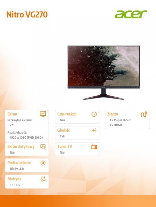 Acer Monitor 27 Nitro VG270bmiix