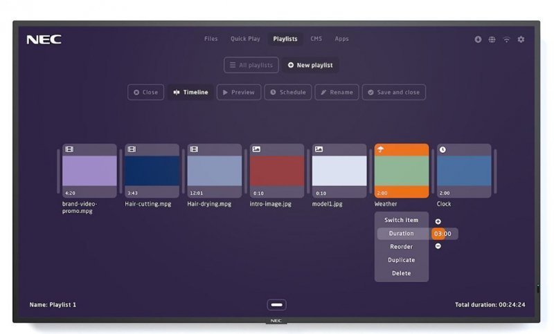 NEC Monitor wielkoformatowy 50 cali MultiSync ME501-Mpi4 UHD 400cd^m2