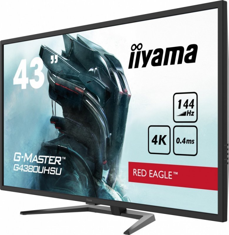 IIYAMA Monitor 43 cale G4380UHSU-B1 4K, VA, 2xHDMI, DP, 0,4ms, 550cd^m2, USB3.0