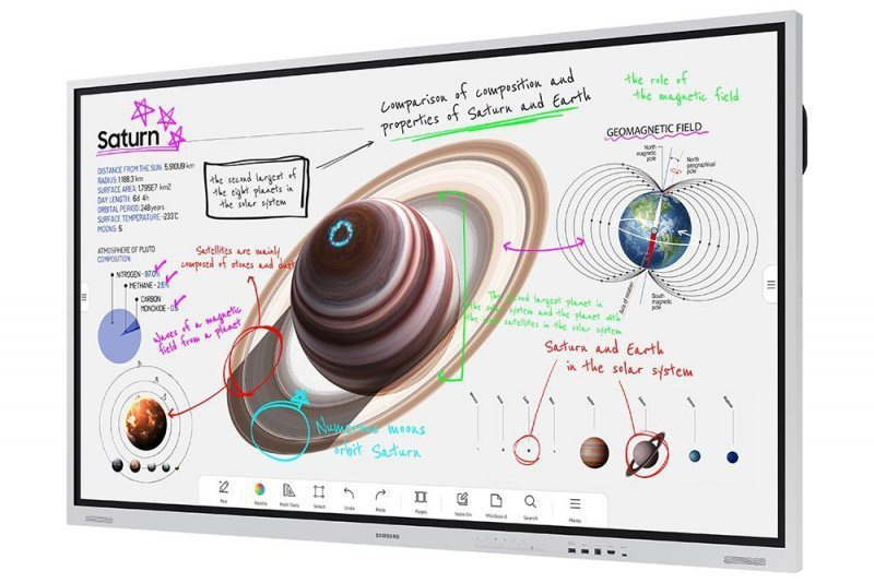 Samsung Monitor profesjonalny WM75B Flip PRO 75 cali Dotykowy 16h^7 350(cd^m2) 3840 x 2160 (UHD) Flip App WiFi^BT 3 lata On-Site
