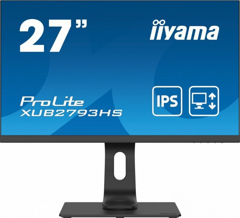 IIYAMA Monitor  27 cali XUB2793HS-B4 IPS, FHD, HDMI, DP, VGA, 2x2W, HAS, 300cd^m2