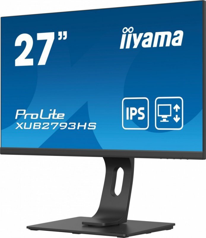 IIYAMA Monitor  27 cali XUB2793HS-B4 IPS, FHD, HDMI, DP, VGA, 2x2W, HAS, 300cd^m2