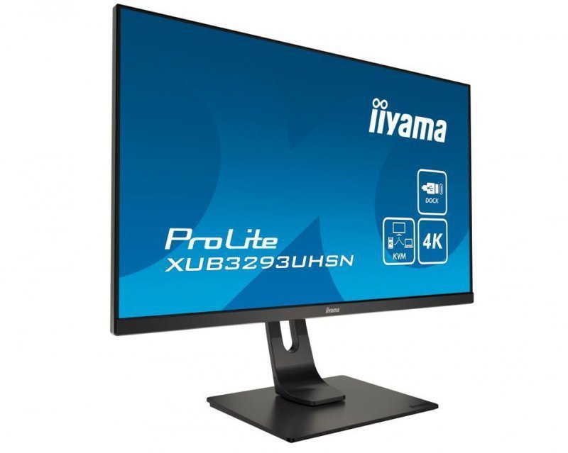 IIYAMA Monitor 32 cale XUB3293UHSN-B1,IPS,4K,USB-C DOCK,KVM,SLIM,2X3W,RJ45