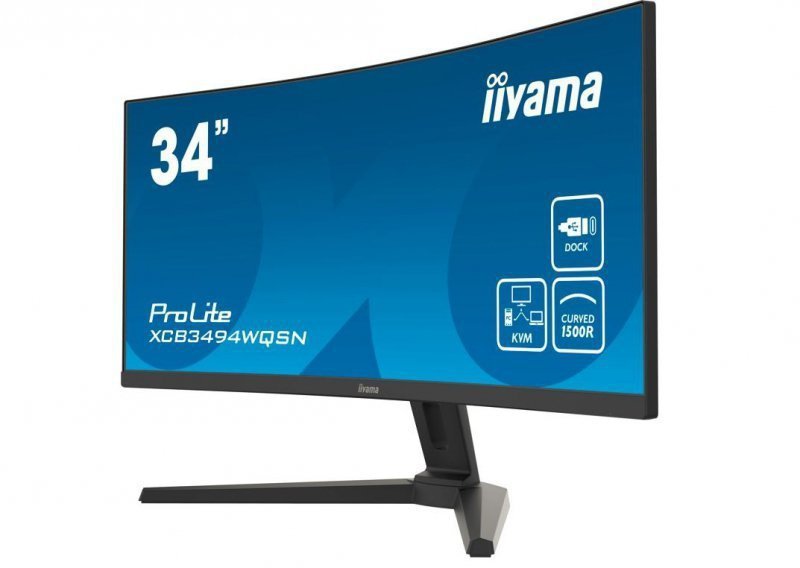 IIYAMA Monitor 34 cale XCB3494WQSN- VA,UWQHD,1500R,USB-C DOCK,KVM,120Hz,2X2W