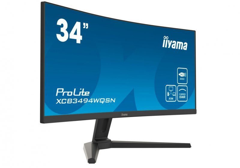 IIYAMA Monitor 34 cale XCB3494WQSN- VA,UWQHD,1500R,USB-C DOCK,KVM,120Hz,2X2W