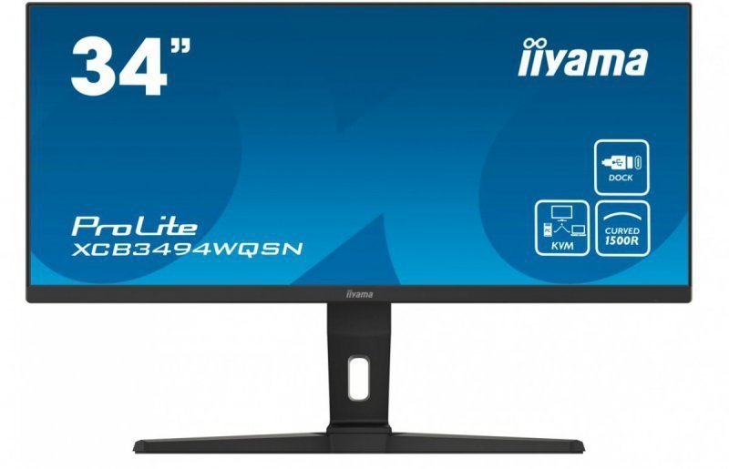 IIYAMA Monitor 34 cale XCB3494WQSN- VA,UWQHD,1500R,USB-C DOCK,KVM,120Hz,2X2W
