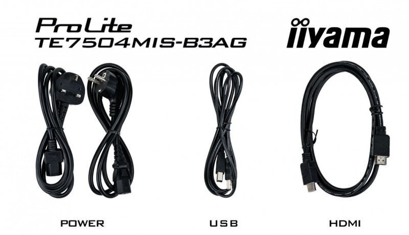 IIYAMA Monitor wielkoformatowy 74.5 cala TE7504MIS-B3AG INFRARED,4K,IPS,24^7,WiFi,7H,OPS SLOT