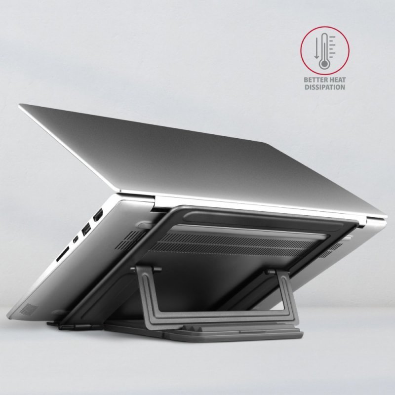 AXAGON STND-L Podstawka do laptopów aluminiowa 10-17,3", 4 regulowane kąty nachylenia