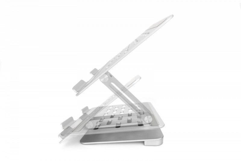 Digitus Regulowana podstawka pod notebooka^tablet ze zintegrowaną stacją dokującą, USB-C, 6 portów